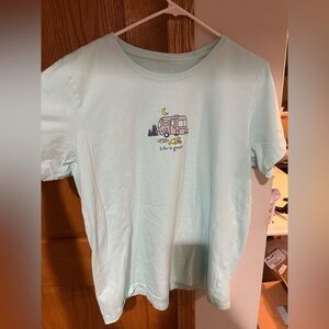 Life Is Good Aqua Camping T-Shirt